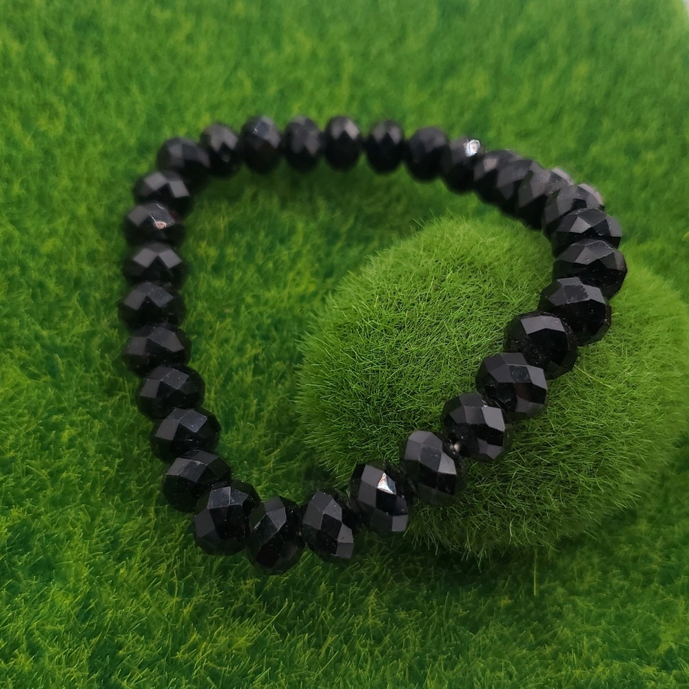 Black Crystal Midnight Sparkle Stretch Bracelet B3013